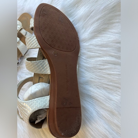 Antonio Melani Fea Gladiator White Sandal in St. Tropez Size 8 - Picture 8 of 8